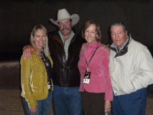 With Pat’s parents, Jack and Doris Parelli